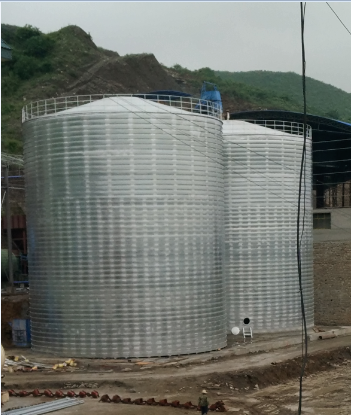 新抚粮食钢板仓的安装全过程不用热焊接